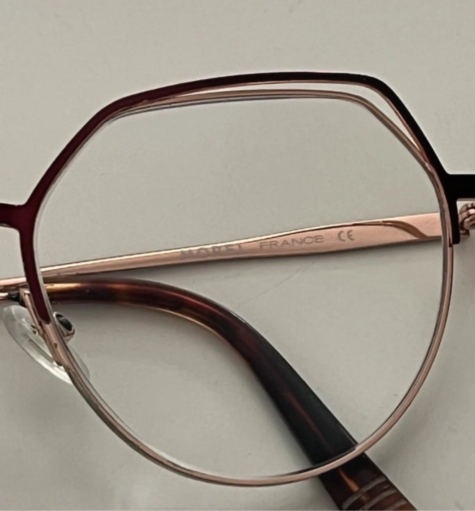 Montura de gafas MOREL Francia - Modelo Indigo 2 - Bicolor y dorado – photo 3